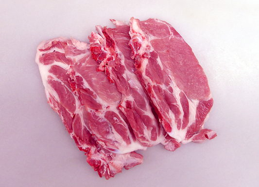 Chuletas de aguja de cerdo