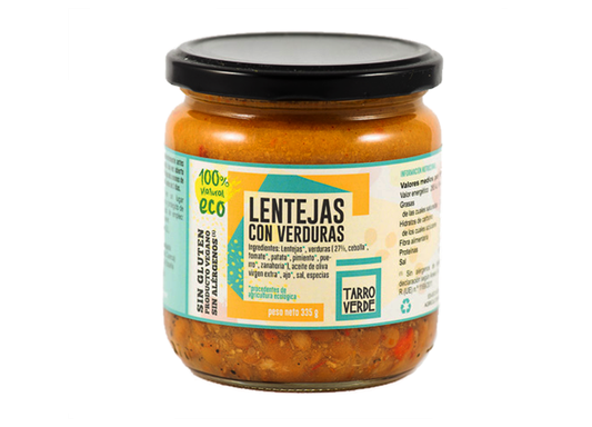 ECO lentils with stewed vegetables